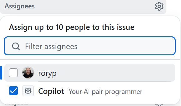assigned to copilot
